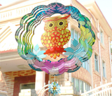 Owl Nordic Style Stainless Steel Rotating Wind Spinner Thickness 0.5mm supplier